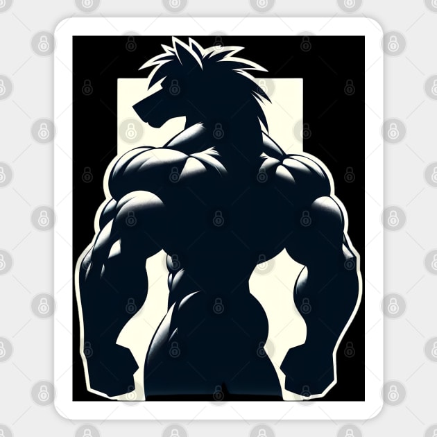 Simple Anthro Furry Horse Silhouette Furry Sticker TeePublic